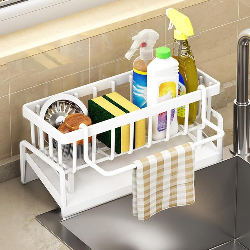 🧽Eradicate the mess of wet sponges in the sink once and for all! 🛑Multifunctional sink organizer