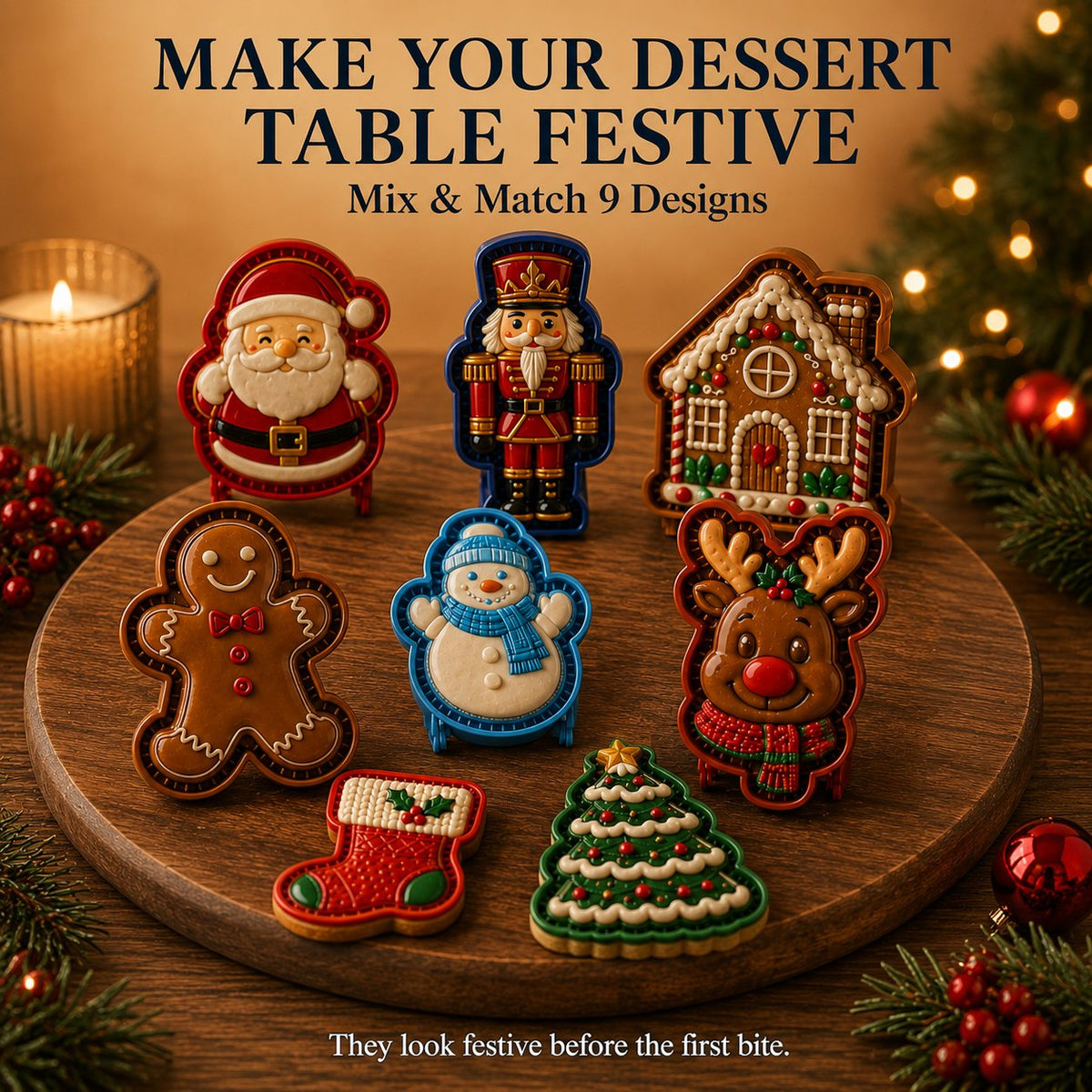 π 8-Design Christmas Mini Pie Mold Collection