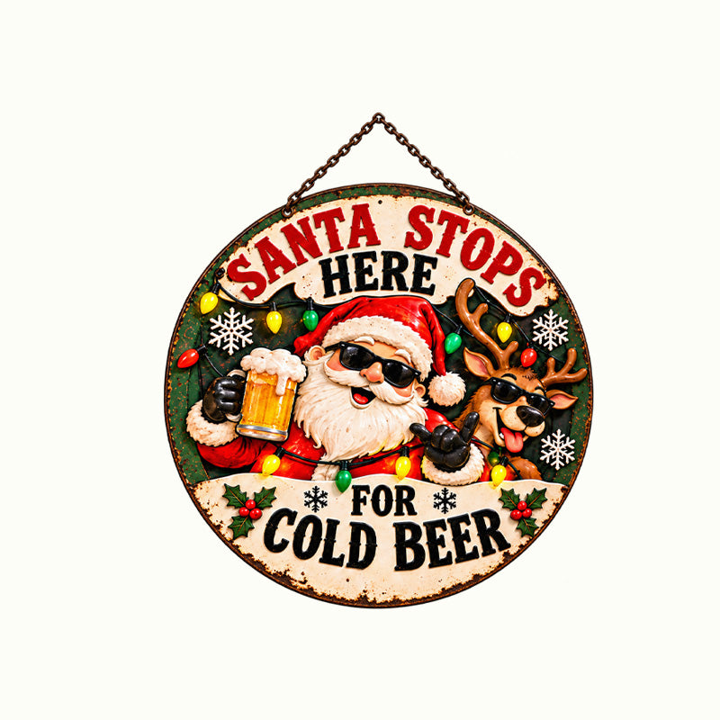 π
Santa Stops Here for Cold Beer