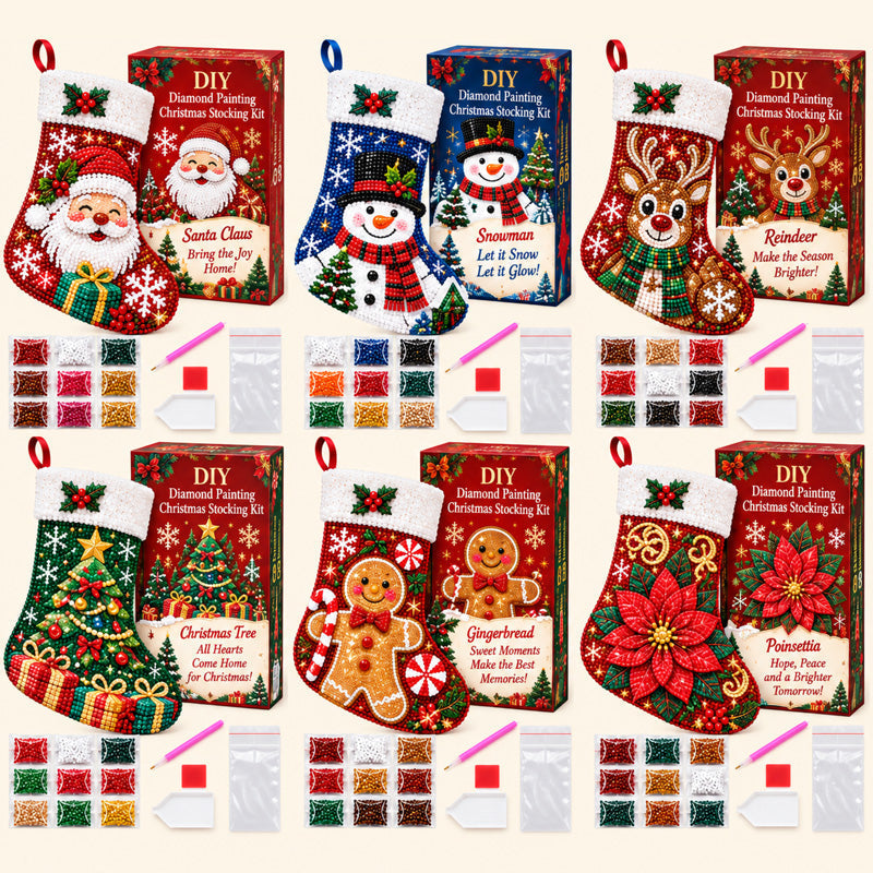 DIY Diamond Painting Christmas Stocking Kit