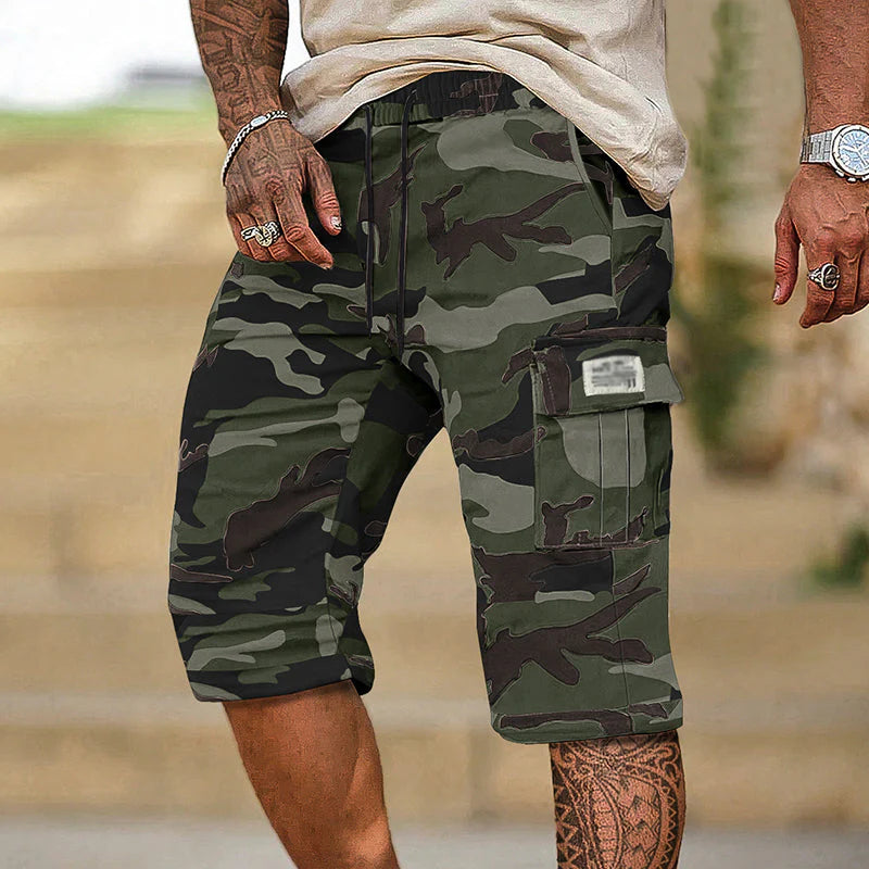 💖 Men's Camouflage Cargo Shorts – with Multiple Pockets, Adjustable Waist, and Breathable Fabric