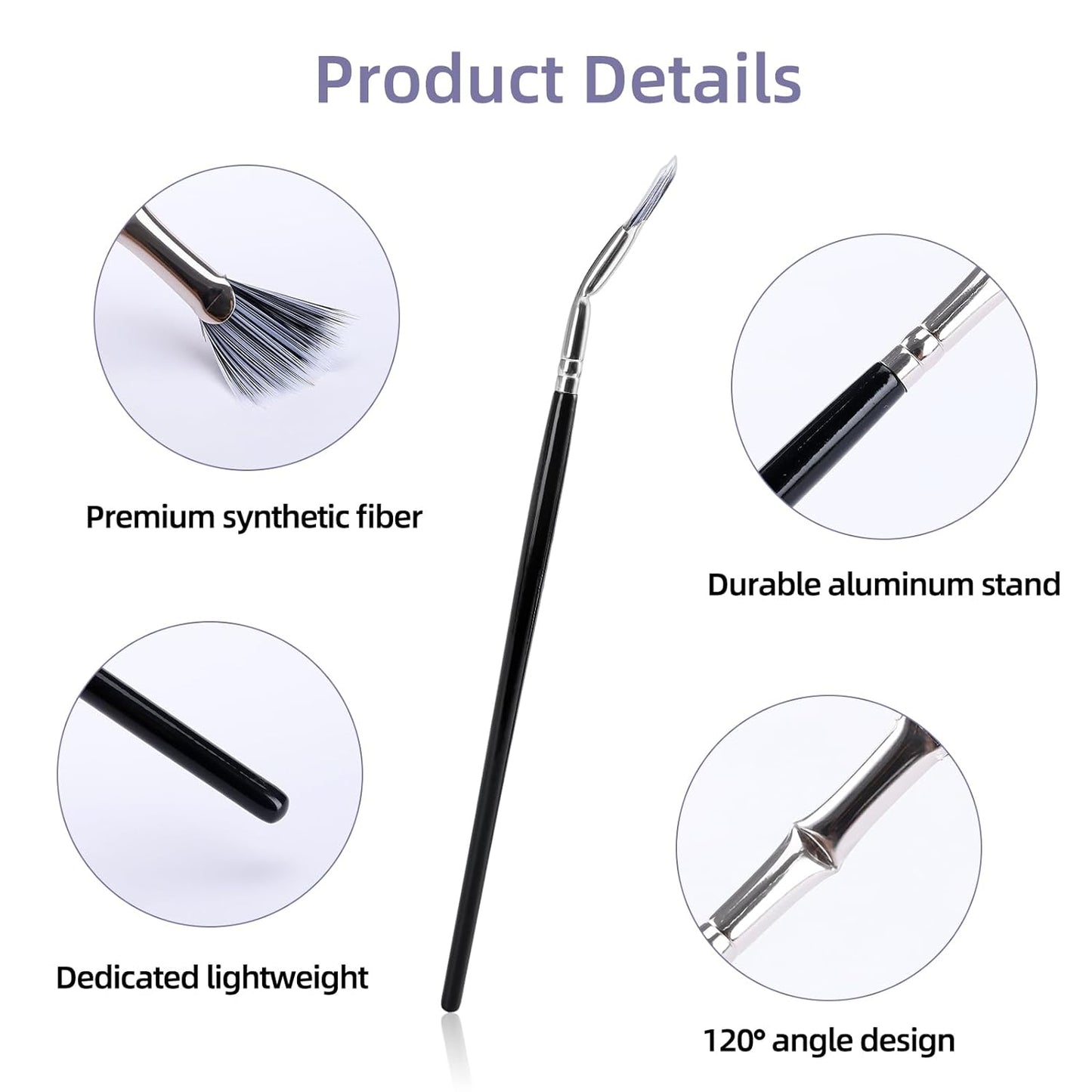 Foldable angled eyelash brush