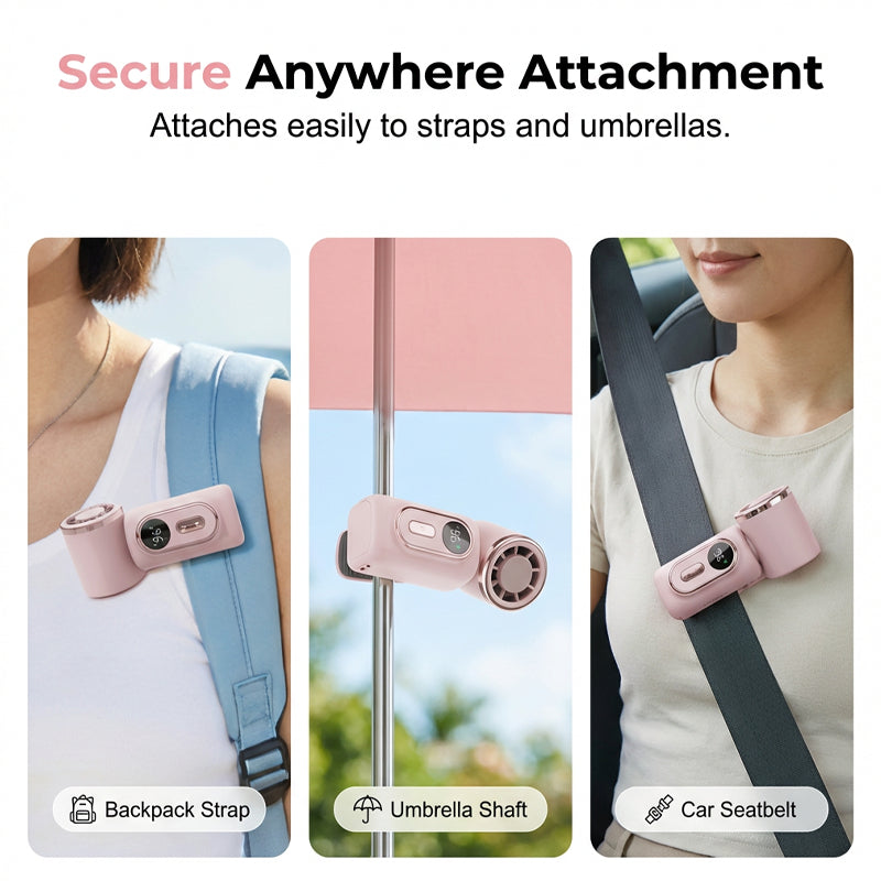 Portable Clip-On Fan with LED Display🌬️