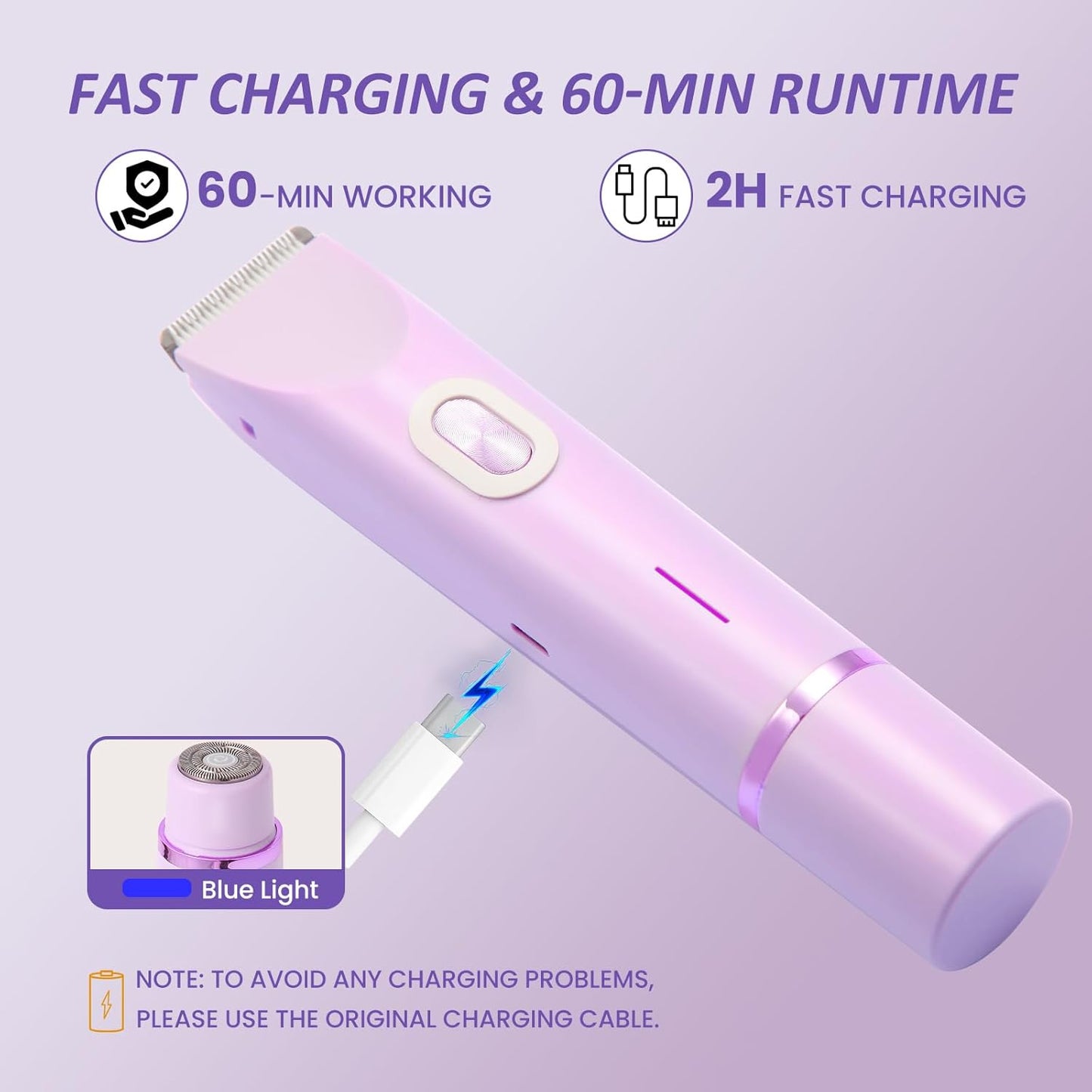 All-round electric hair remover/trimmer for intimate areas for men and women