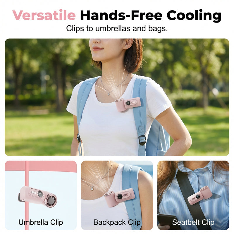 Portable Clip-On Fan with LED Display🌬️