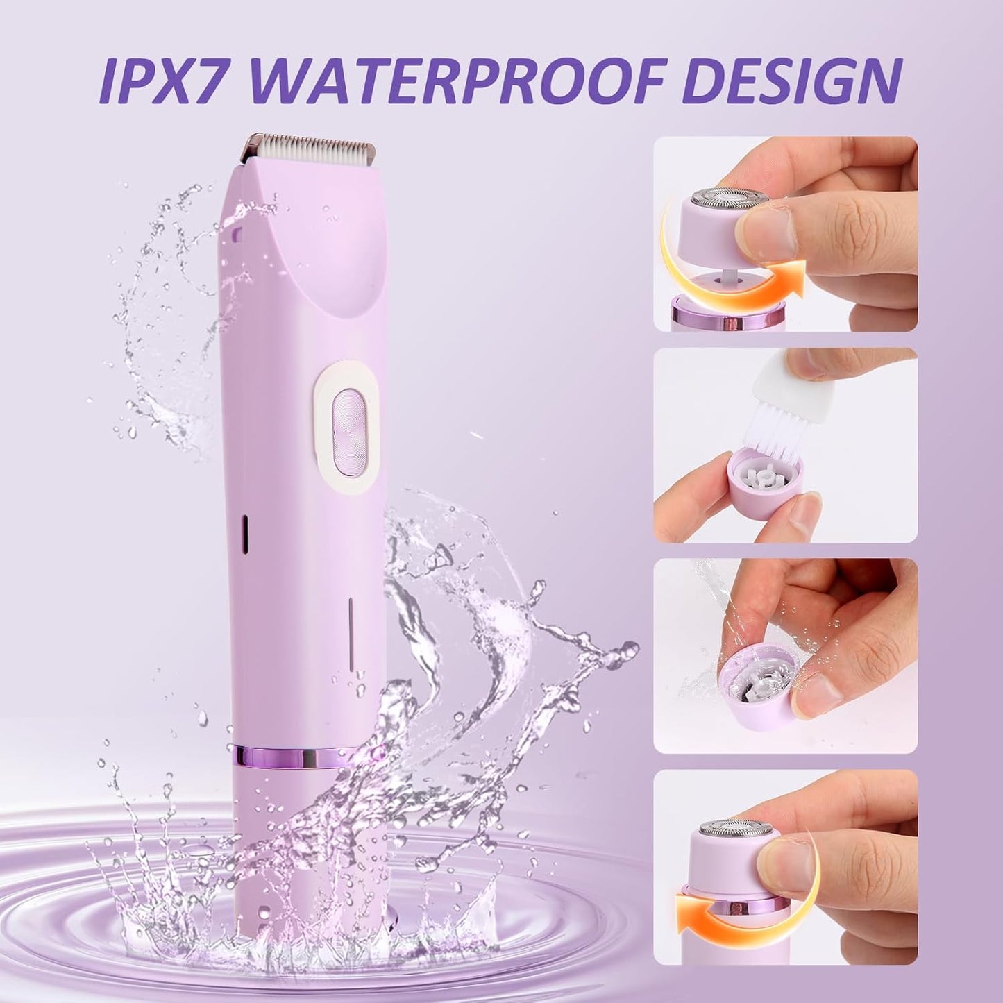 All-round electric hair remover/trimmer for intimate areas for men and women