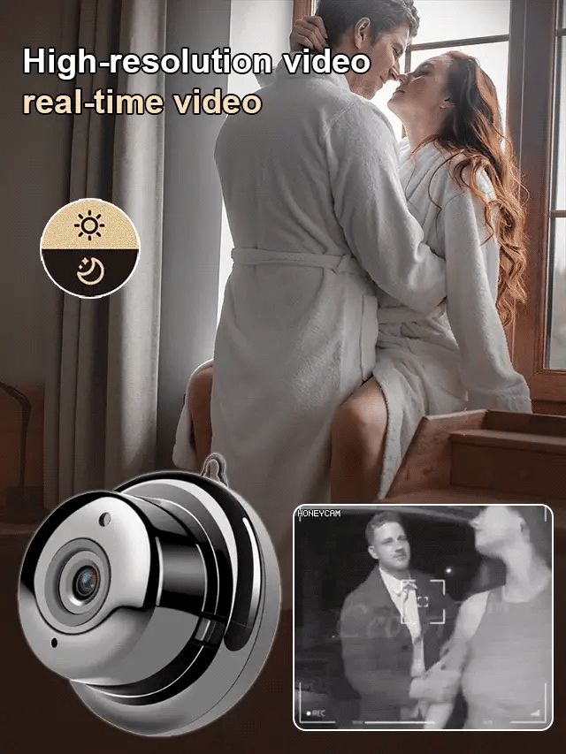 📸 1080P coin-sized wireless mini camera, can be installed anywhere, real-time remote monitoring via smartphone.