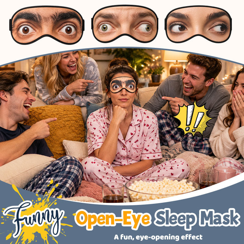 👀Funny Open-Eye Sleep Mask — Looks Wide Awake While You Nap
