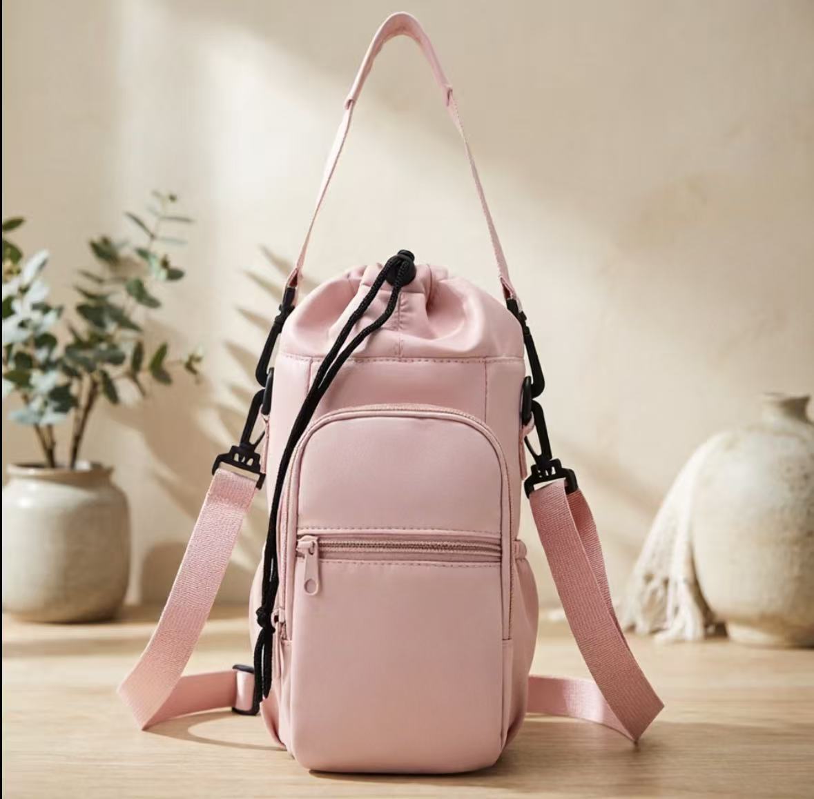 ✨Durable and waterproof💦Bottle holder sling bag with mobile phone pocket - shoulder bag with crossbody strap