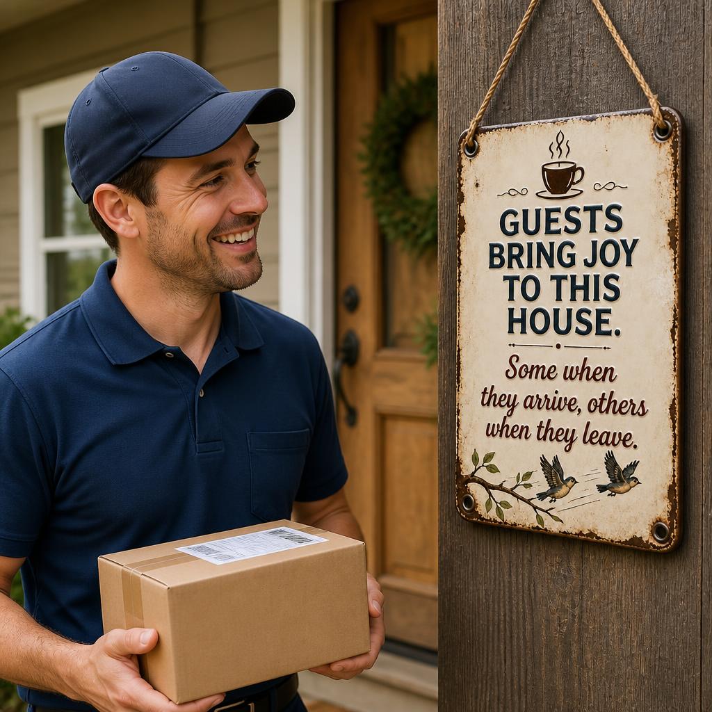 ✨🏡Cozy Welcome Metal Sign for Porch & Garden - Weatherproof Vintage Wall Decor for Front Door, Outdoor Gate & Yard Fence