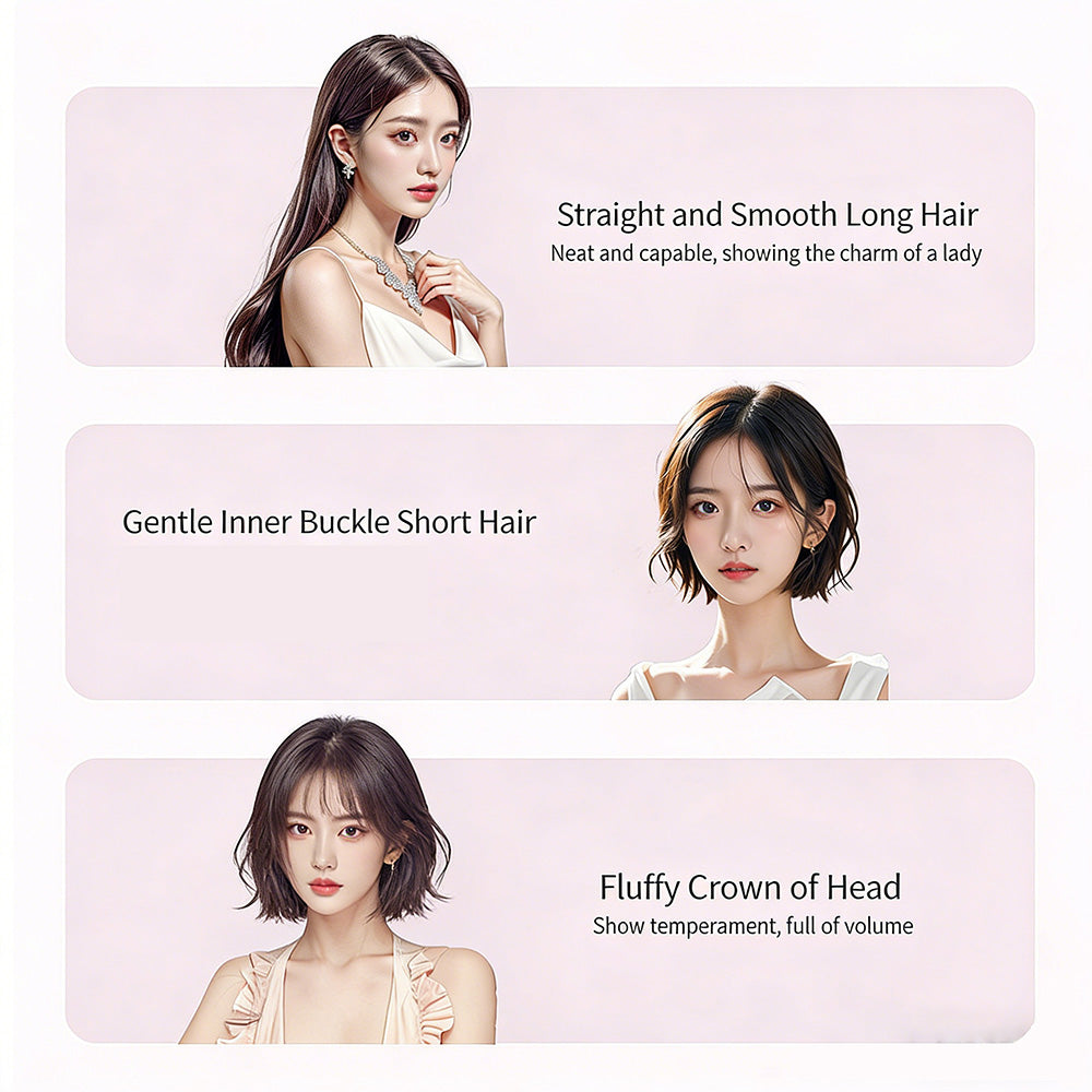 💇‍♀️Portable mini hair straightener brush with negative ions