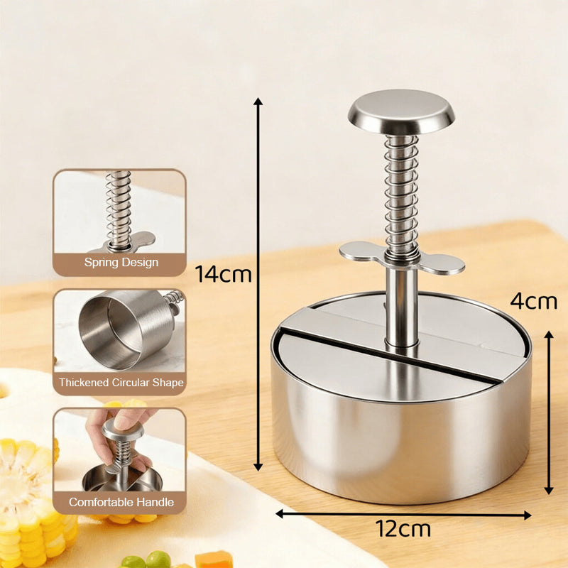 🍔 Stainless Steel Burger Press | Make Perfect Even Patties Easily