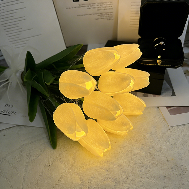 Eternal Tulip Bouquet Lamp 🌷 — Illuminate Your Space with Timeless Romanc