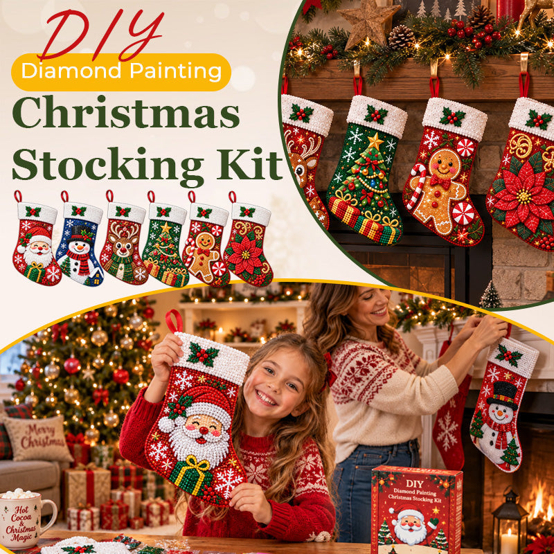 DIY Diamond Painting Christmas Stocking Kit
