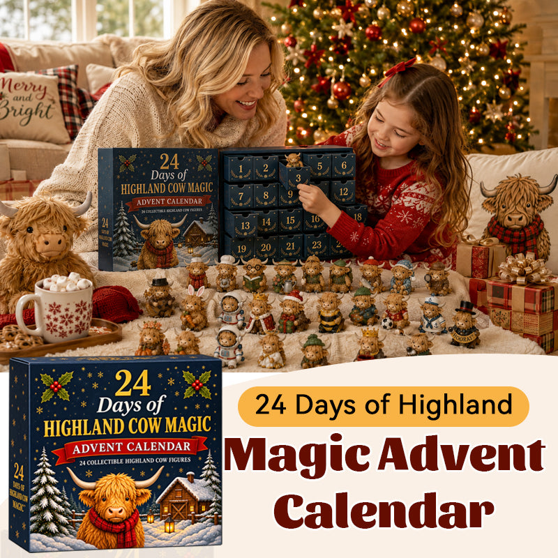 🐮24 Day Highland Cow Magic Advent Calendar（3D）