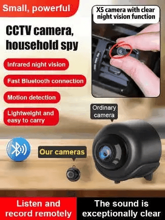 📸 1080P coin-sized wireless mini camera, can be installed anywhere, real-time remote monitoring via smartphone.
