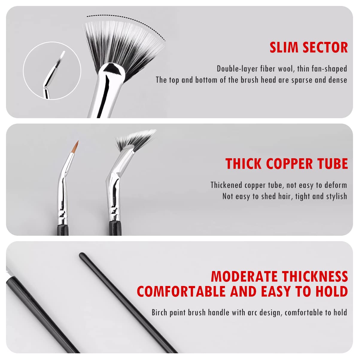 Foldable angled eyelash brush