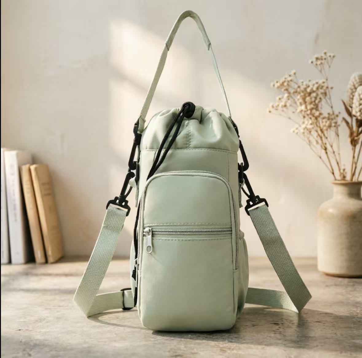 ✨Durable and waterproof💦Bottle holder sling bag with mobile phone pocket - shoulder bag with crossbody strap
