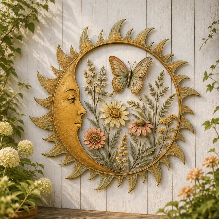 ☀️ Vintage Sun Garden Wall Decor — Bring Warmth & Classic Charm to Your Garden! ✨🌿