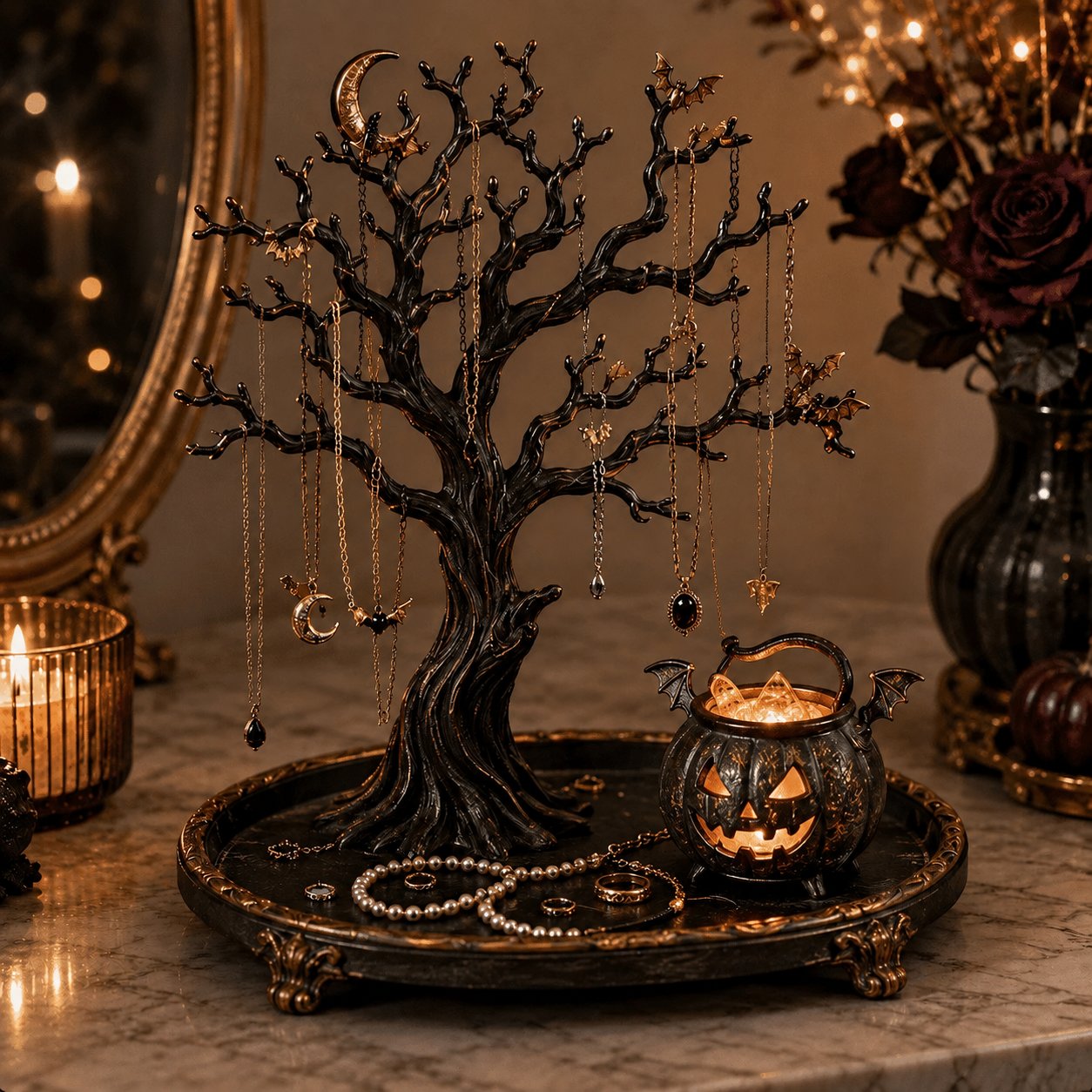 🎄Illuminated jewelry tree organizer