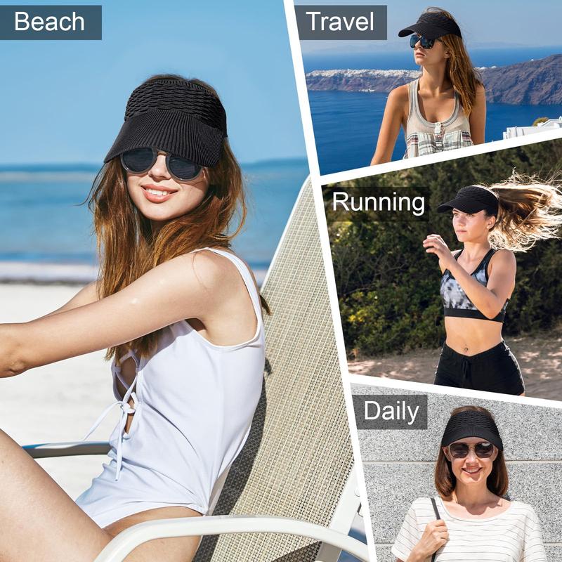 Foldable UPF 50+ Sun Visor Hat – Breathable Open-Top Travel Visor for Beach, Sports & Everyday Summer Wear