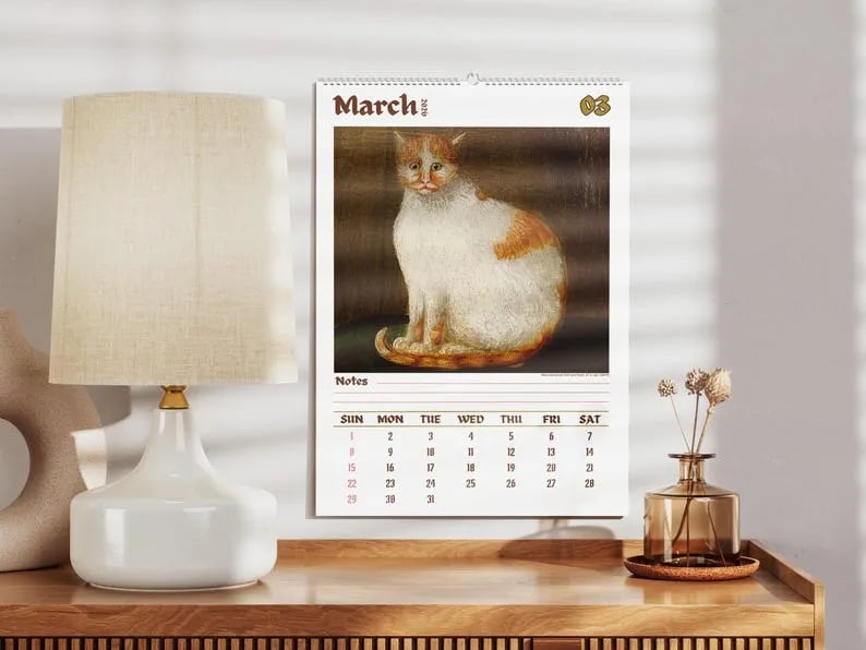 🔥Last day 49% OFF - 🗓️🎨 Meet the strange cats in Renaissance paintings 2026 calendar
