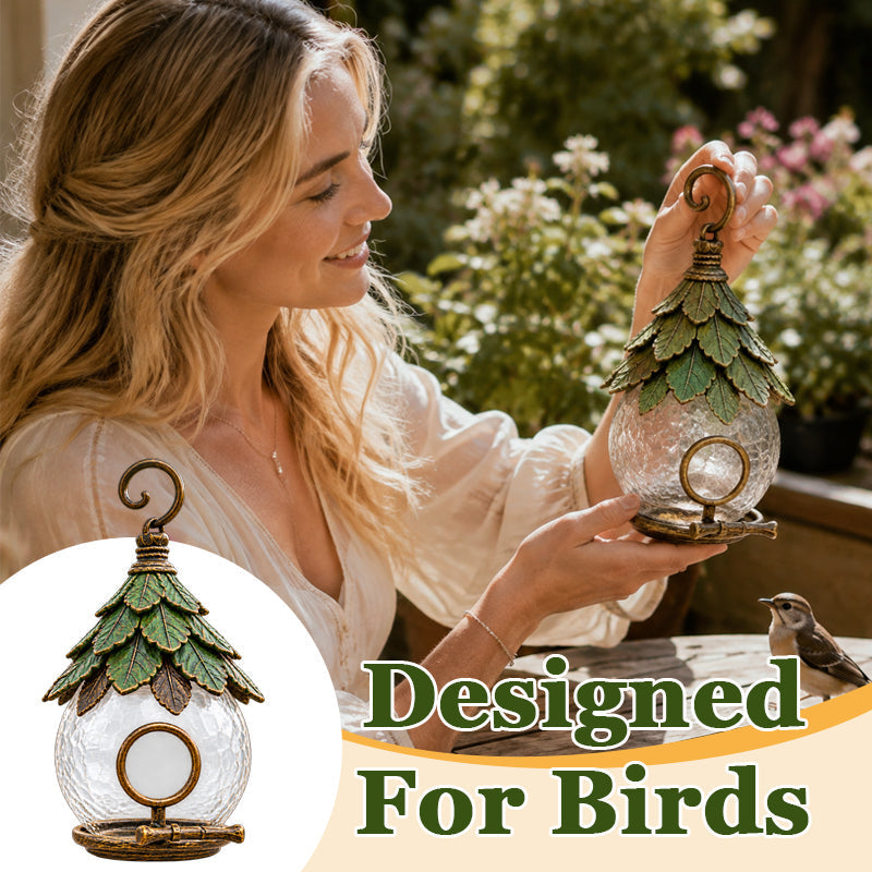 🐦 Vintage Globe Bird Feeder Cover｜A Cozy Decorative Haven For Backyard Birds