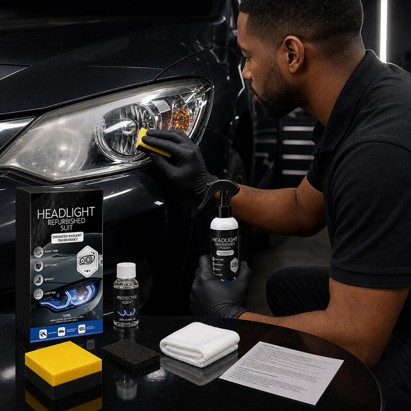Car Headlight Restoration Spray Kit