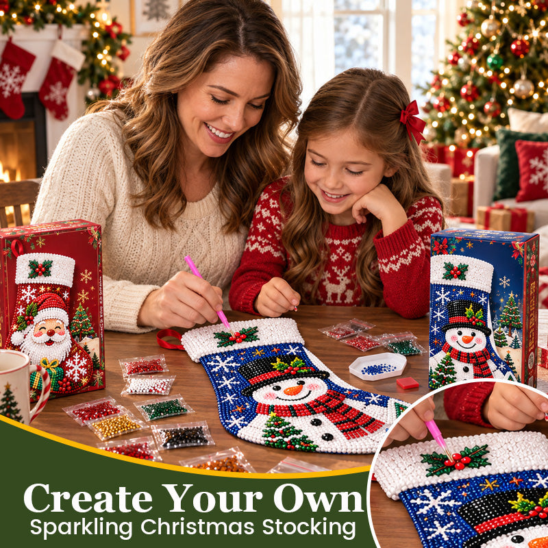 DIY Diamond Painting Christmas Stocking Kit