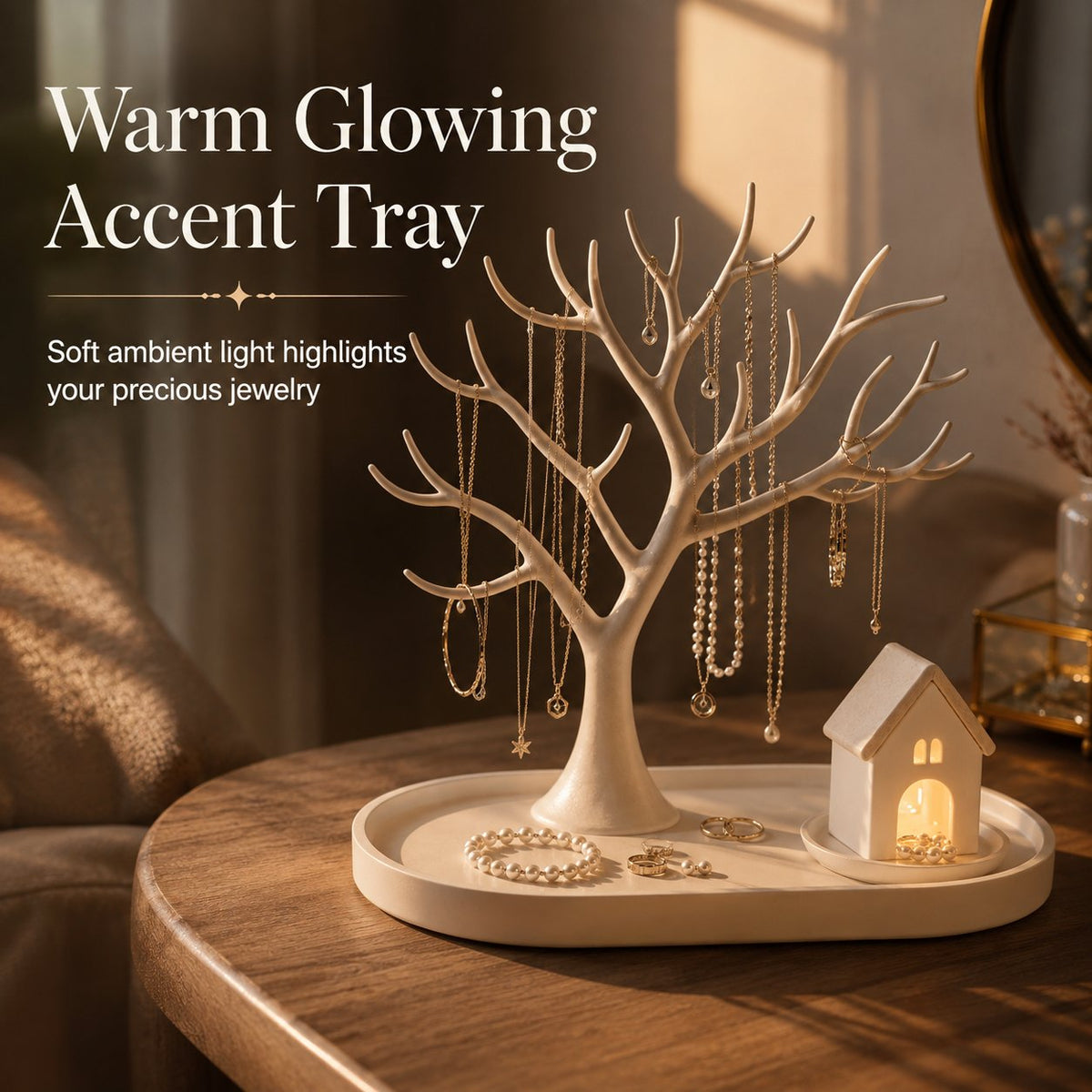 🎄Illuminated jewelry tree organizer
