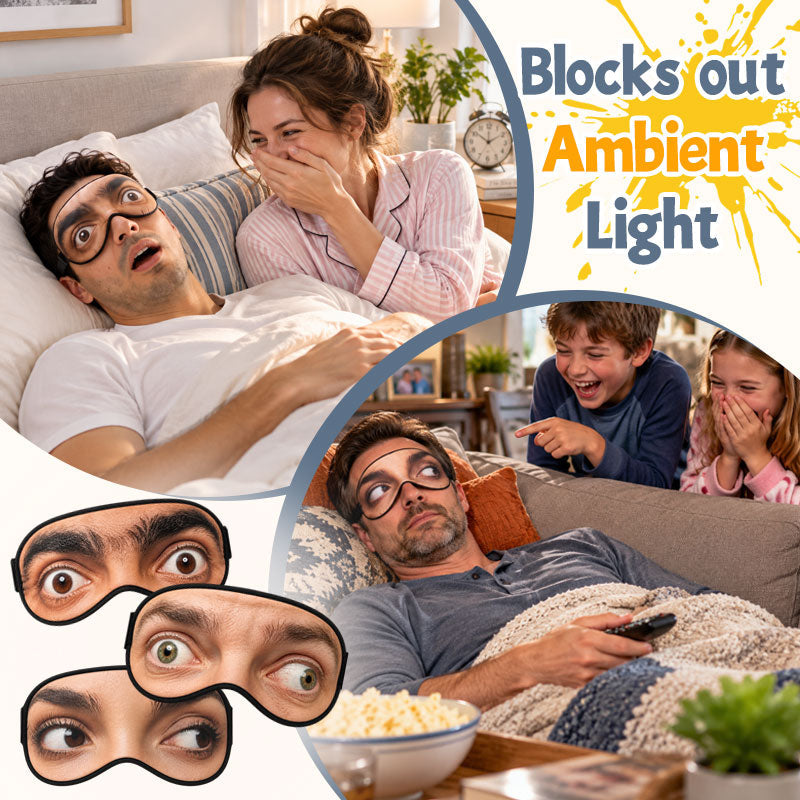 👀Funny Open-Eye Sleep Mask — Looks Wide Awake While You Nap