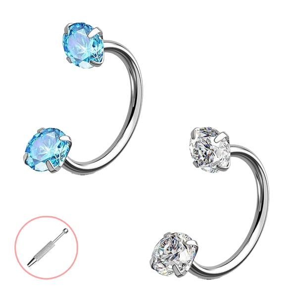 Horseshoe-shaped nose ring – internal thread & comfortable