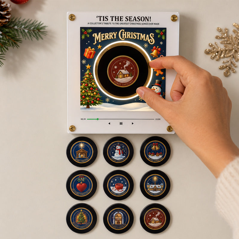 🎄 Interactive Christmas Music Fridge Magnet: Plays 9 Classic Songs for Festive Kitchen Decor! 🎵✨