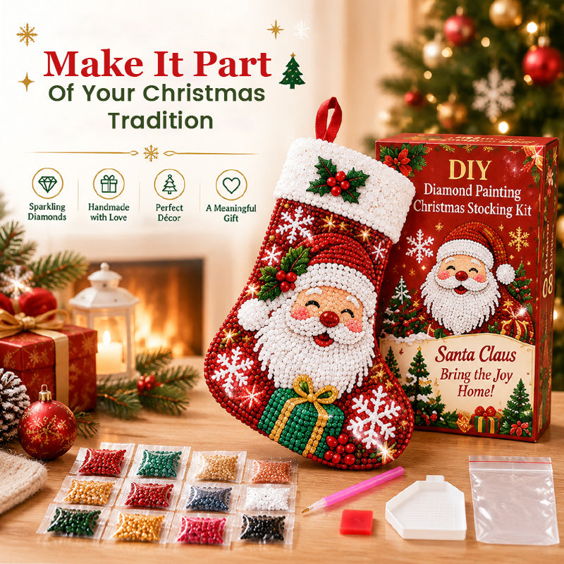 DIY Diamond Painting Christmas Stocking Kit
