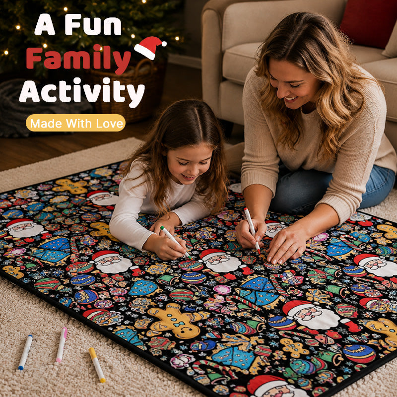 Color-Your-Own Christmas Blanket