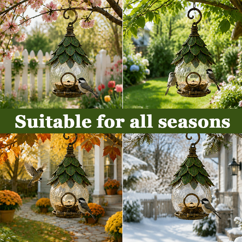 🐦 Vintage Globe Bird Feeder Cover｜A Cozy Decorative Haven For Backyard Birds