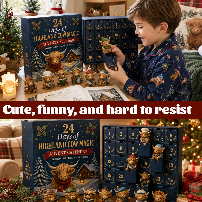 🐮24 Day Highland Cow Magic Advent Calendar（3D）