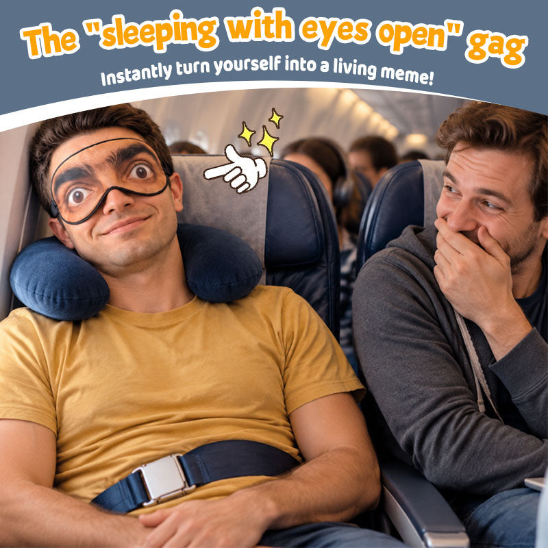 👀Funny Open-Eye Sleep Mask — Looks Wide Awake While You Nap