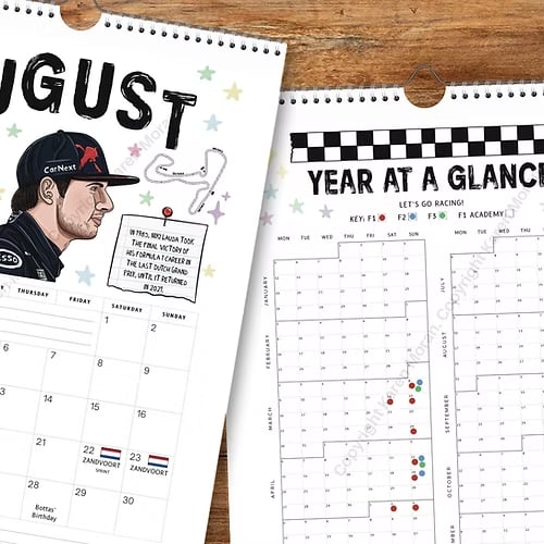 🏎️📅F1 Scrapbook Race Calendar 2026 — The ultimate wall calendar for racing fans