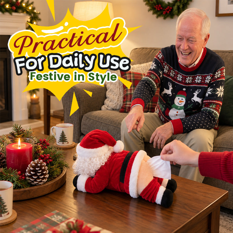 🎅Funny Santa Butt Tissue Box Cover