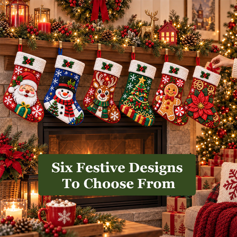 DIY Diamond Painting Christmas Stocking Kit