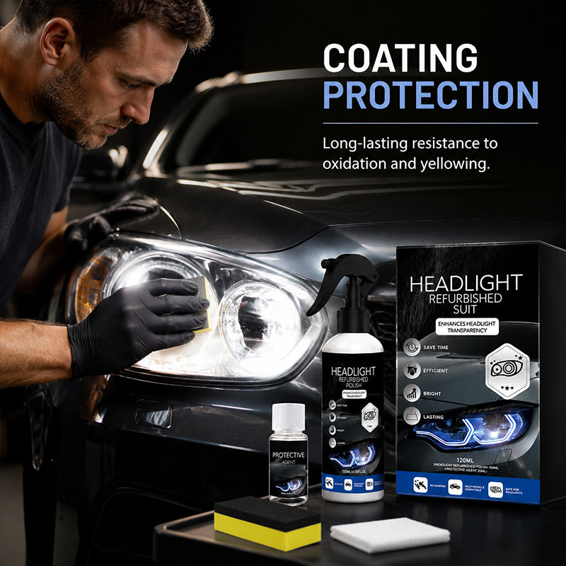 Car Headlight Restoration Spray Kit