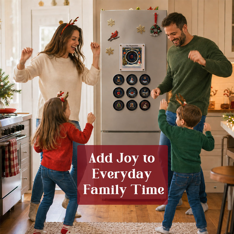 🎄 Interactive Christmas Music Fridge Magnet: Plays 9 Classic Songs for Festive Kitchen Decor! 🎵✨