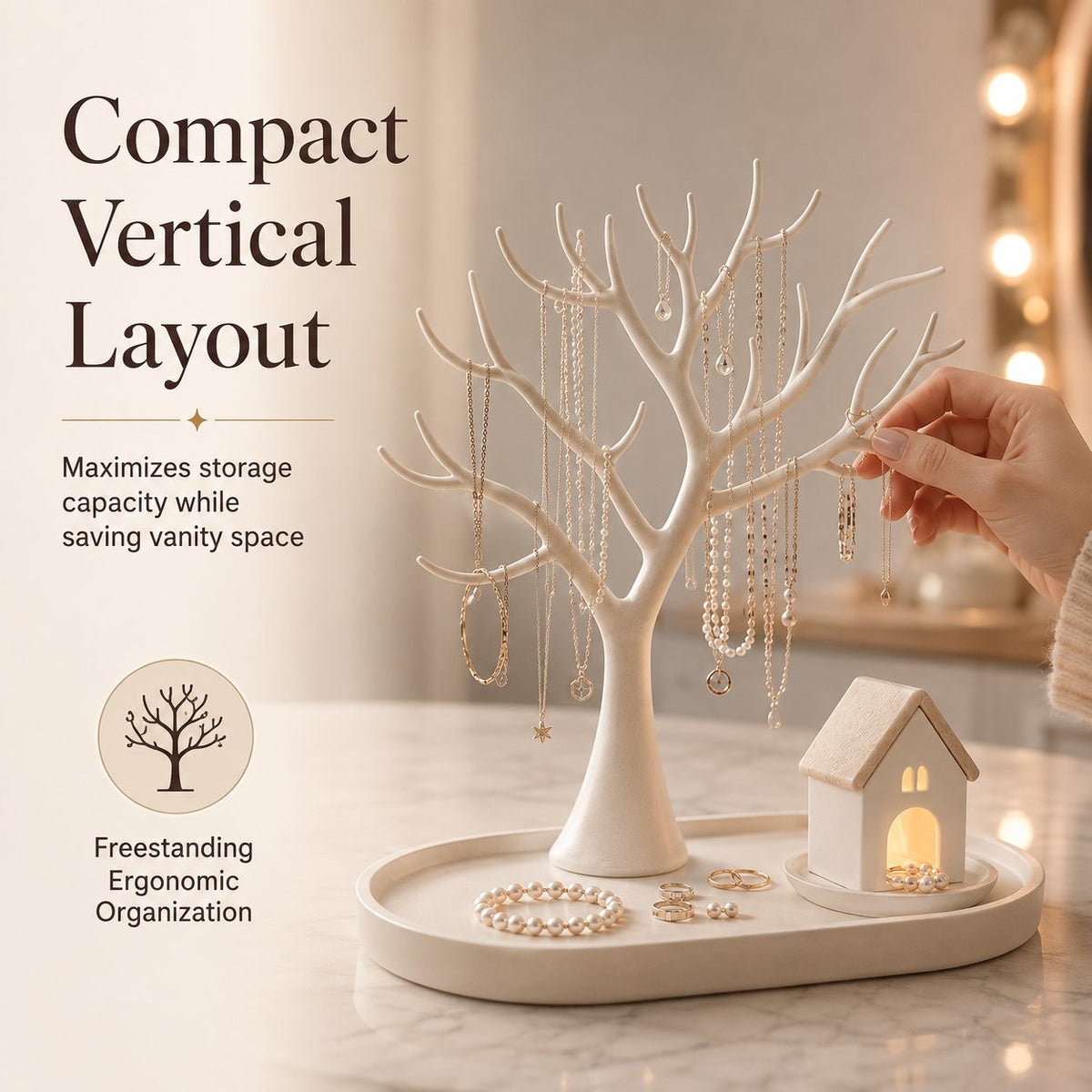 🎄Illuminated jewelry tree organizer