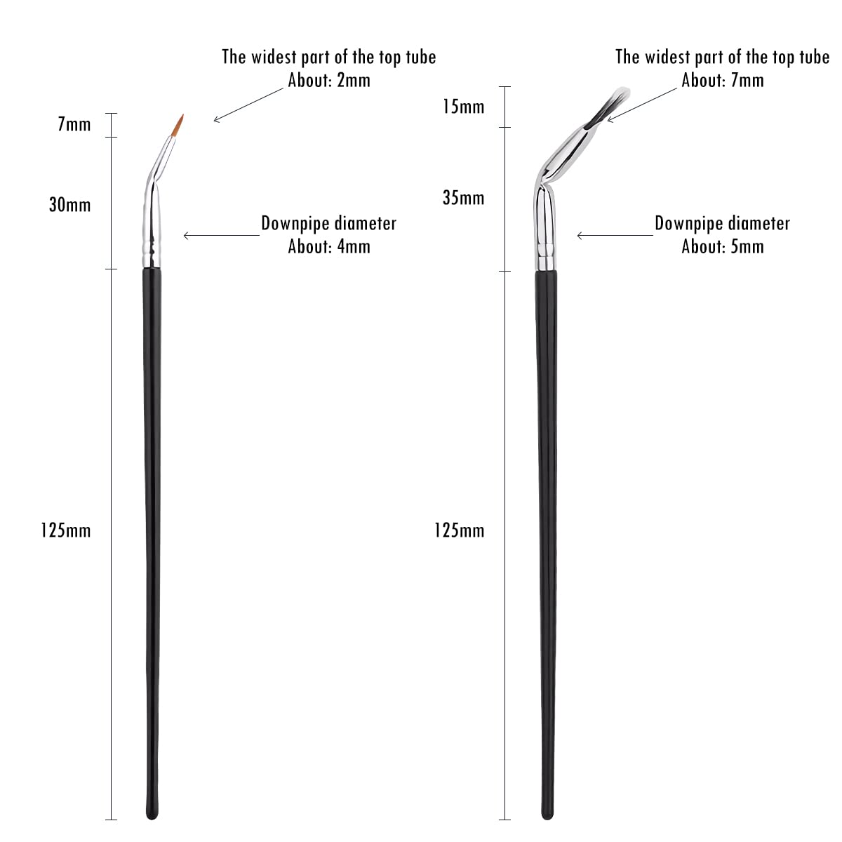 Foldable angled eyelash brush