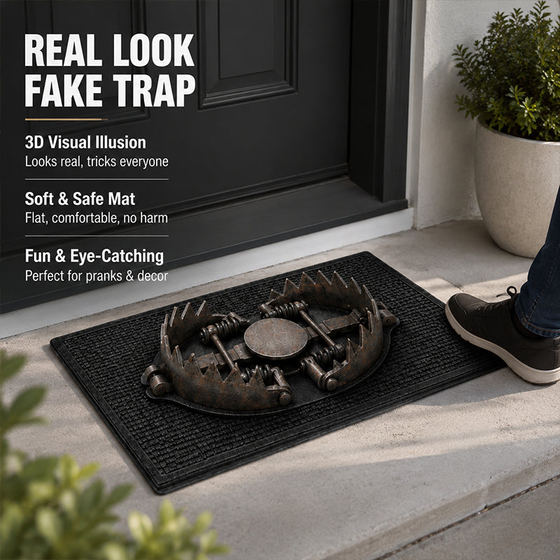 🚪 Trick‑Trap 3D Illusion Doormat | Fun Optical Illusion Floor Mat for Home Entrance