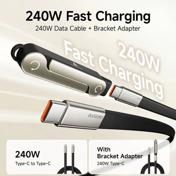 The Ultimate 240W Power-Stand Hybrid Adapter ⚡: The All-in-One Solution for Fast Charging and Display