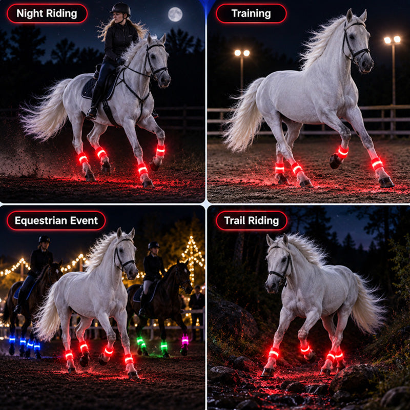🐎LED Horse Leg Bands | High-Visibility Light-Up Bands for Night Riding