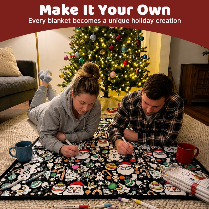 Color-Your-Own Christmas Blanket