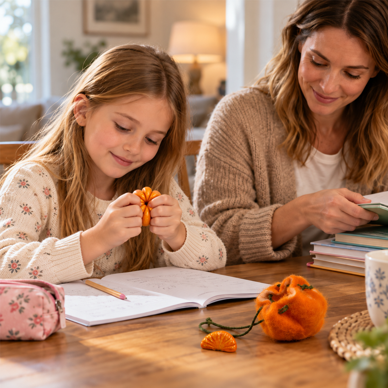 🍊Fruit-Shaped Felt Squeeze Toy | Portable Tactile Stress-Relief Toy